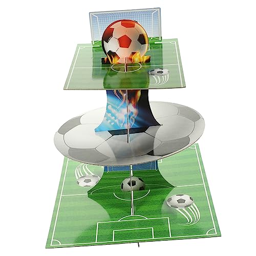 SAFIGLE 4 Stück Fußball-Kuchenständer Cupcake-Regal Kuchenblech hochzeitsdekoration hochzeits dekoration Schmücken Ausstellungsstand Etagere für Cupcakes Cupcake-Präsentationsständer von SAFIGLE