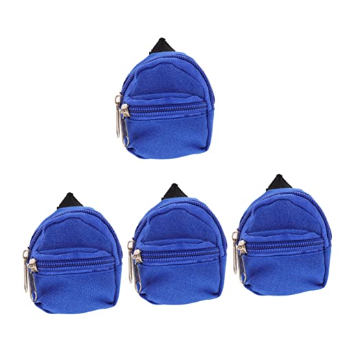 SAFIGLE 4 Stück Puppenrucksack Rucksack für Puppen für puppenkleidung Mini Backpack Heimzubehör Mini-Hausverzierung Mini-Rucksack rucksäcke Puppenschultasche Mini-Puppentasche Polyester von SAFIGLE