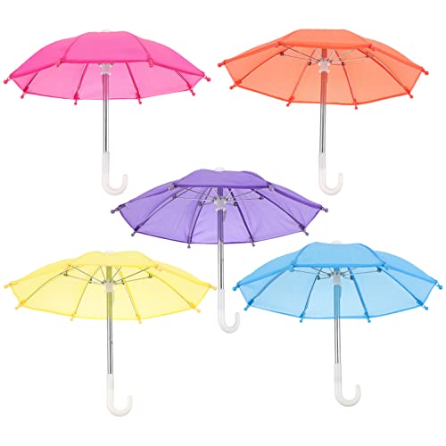 SAFIGLE 5er Set Mini Regenschirme FüR Puppen - Niedliche Tisch-Dekoration, Spielzeug Regenschirm FüR Kinder von SAFIGLE