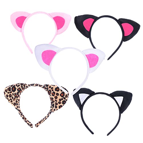 SAFIGLE 5 Stück Teiliges Katzenohren Stirnband Cartoon Tier Haarreife in Verschiedenen Farben Bequemes Cosplay Zubehör für Mädchen und Erwachsene für Karneval Party und Alltag SAFIGLE 5 Stück Teiliges Katzenohren Stirnband Cartoon Tier Haarreife in Verschiedenen Farben Bequemes Cosplay Zubehör für Mädchen und Erwachsene für Karneval Party und Alltag von SAFIGLE
