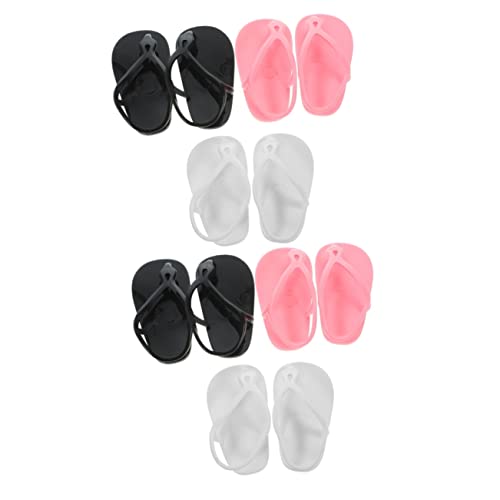 SAFIGLE 6 Puppen-Flip-Flops Miniaturpuppenschuhe Puppenschuhe für Kinder puppenspielzeug doll Accessories Mädchenspielzeug dekoratives Puppenschuhspielzeug Plastik von SAFIGLE