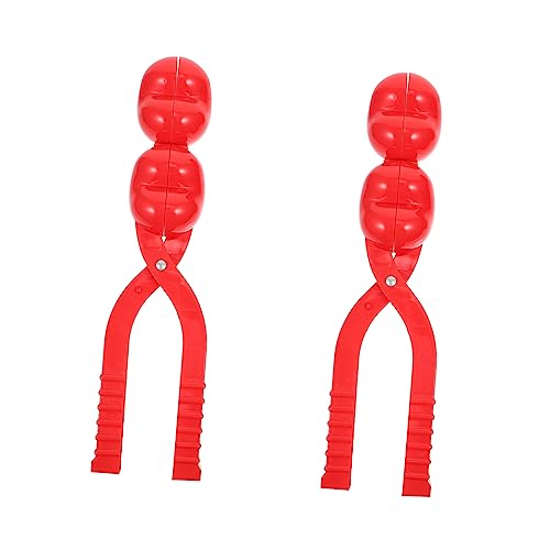 SAFIGLE 6 STK Schneeball-Clip Outdoor-Spielzeug Für Den Winter Schneeballspielzeug Schneeschlittenausrüstung Formen des Schneeballherstellers Schneeballclip Für Kinder Rot Plastik von SAFIGLE