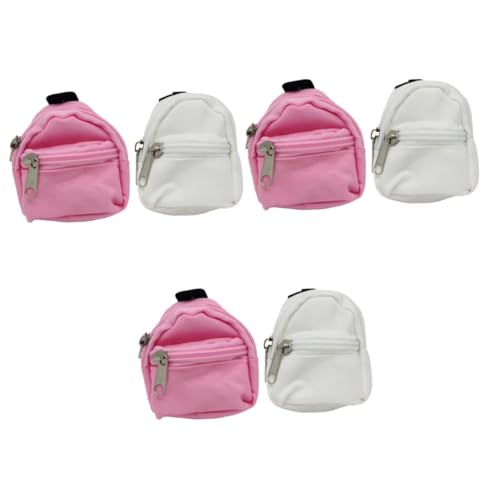 SAFIGLE 6 STK Simulation Schultasche Mini-puppentasche Mädchen Geldbörsen Rucksäcke Für Mädchen Mädchenrucksack Spielzeug Rucksäcke Für Minipuppen Mini-Rucksack Puppenrucksack Stoff von SAFIGLE