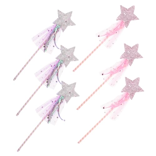 SAFIGLE 6 Stück Feenstäbe mit Glitzer Pailletten Sternform Zauberstäbe für Mädchen Leicht und Langlebig für Party Cosplay Aufführungen und Halloween Zubehör SAFIGLE 6 Stück Feenstäbe mit Glitzer Pailletten Sternform Zauberstäbe für Mädchen Leicht und Langlebig für Party Cosplay Aufführungen und Halloween Zubehör von SAFIGLE