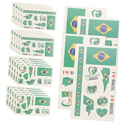 SAFIGLE 72 STK Flaggenaufkleber Fußball-Gesichtstattoos Fußballgesicht Katar-Aufkleber flaggen Sticker flaggen Aufkleber Gesichtsaufkleber Ornamente Flaggenmuster-Gesichtsaufkleber Papier von SAFIGLE