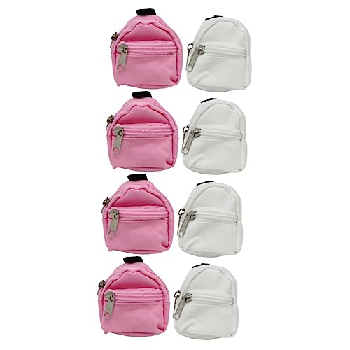 SAFIGLE 8 STK Simulation Schultasche Rucksäcke Für Mädchen Rucksäcke Für Minipuppen Mini-puppentasche Schultaschen Für Mädchen Mini-Rucksack-Spielzeug Dekorativer Puppenrucksack Stoff von SAFIGLE