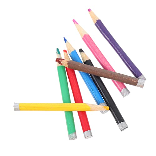 SAFIGLE 8St Mini Bleistift kleinigkeiten Colored Pencils Kreatives DIY Zubehör Simulation Toy Miniatur stationär Schulmaterial für Puppen Querformat-Requisite Mini-Stift hölzern von SAFIGLE