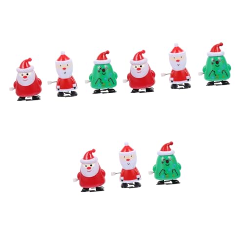 SAFIGLE 9 STK Uhrwerk Weihnachtsspielzeug Party für Kinder Spielzeug für Kinder Fun Toy Weihnachtsmann-Laufspielzeug Uhrwerk Spielzeug Spielzeuge weihnachtsmann Spielzeug Abs von SAFIGLE