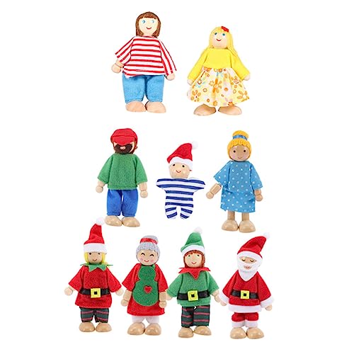 SAFIGLE 9St Babydoll Weihnachten Dolls Mini-Menschenfiguren aus Weihnachtsfamilie Spielzeug für Kleinkinder kinderspielzeug Rollenspielspielzeug Erwachsener Marionette Stoff von SAFIGLE