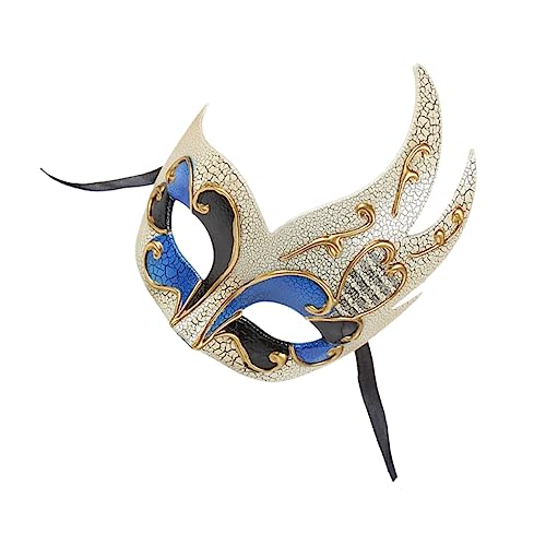 SAFIGLE Cosplay-hälfte Halbes Gesicht Lila Karnevalsmaske Maskerade Maske Herren Halbgesichts-maskerade-maske Venezianisch Vintage-kleidung Opernparty-maske Mann Italien Bilden von SAFIGLE