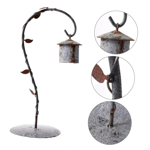 SAFIGLE Desktop-Eisengestell tischchen screibtisch Geburtstags gartenrechen balkonkasten Vogelkäfig Figur Bürodekoration Vintage-Dekor eiserner Schmuck hängende Rostvogelhütte von SAFIGLE