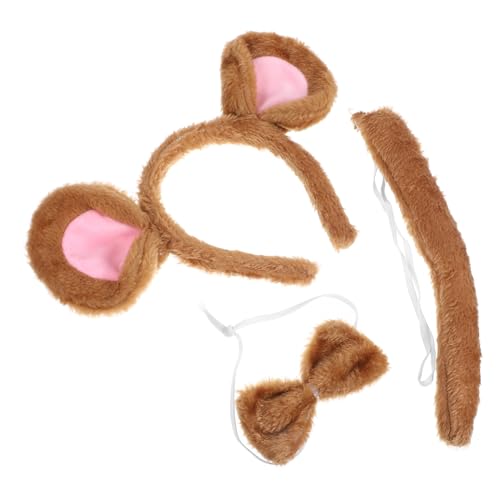 SAFIGLE Dreiteiliges Mäuse-kostümset mit Plüsch-ohren Haarreif und Fliege für Damen Kreatives Tier-cosplay-accessoire für Halloween Geburtstag und Faschingsparty SAFIGLE Dreiteiliges Mäuse-kostümset mit Plüsch-ohren Haarreif und Fliege für Damen Kreatives Tier-cosplay-accessoire für Halloween Geburtstag und Faschingsparty von SAFIGLE