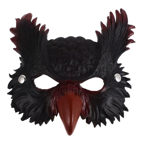 SAFIGLE Eulenmaske Karneval Maskerade Schaummaske Vogel Tier Halbgesichtsmaske Für Cosplay Kostüm von SAFIGLE