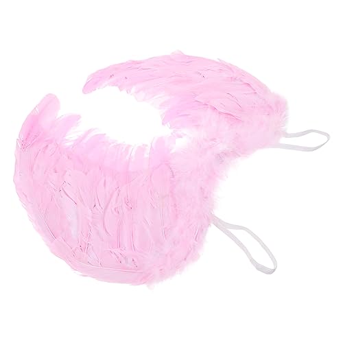SAFIGLE Flügel Cosplay Prop Rosa Federflügel Bühnenperformance Kostüm Zubehör für Mädchen Halloween Weihnachten Party SAFIGLE Flügel Cosplay Prop Rosa Federflügel Bühnenperformance Kostüm Zubehör für Mädchen Halloween Weihnachten Party von SAFIGLE