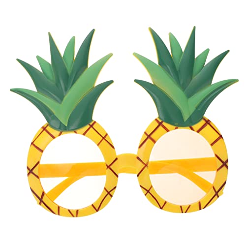 SAFIGLE Gelbe Ananas Brille Lustige Hawaii Party Brille Als Kreative Foto Requisite Dekorative Brille Für Kostümpartys Und Feiern Einzigartiges Party Zubehör von SAFIGLE