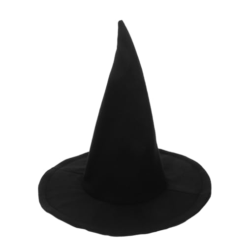 SAFIGLE Halloween Hexenhut Schwarz mit Breiter Krempe Spitzes Design Leichter Bequemer Party-hut für Damen und Teens Vielseitiges Kostümaccessoire für Halloween Cosplay-feiern SAFIGLE Halloween Hexenhut Schwarz mit Breiter Krempe Spitzes Design Leichter Bequemer Party-hut für Damen und Teens Vielseitiges Kostümaccessoire für Halloween Cosplay-feiern von SAFIGLE