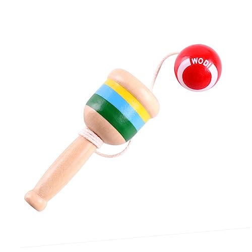 SAFIGLE Hand-Kendama-Spielzeug Werfen Und Fangen Spielzeug Zum Fangen Von Bechern Kugelspielzeug Aus Holz Einen Ball in Einem Becher Fangen Handbuch Geschicklichkeitsball Bambus Kind von SAFIGLE