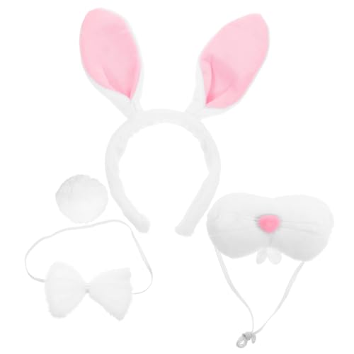 SAFIGLE Hasenohren Stirnband mit Nase Fliege und Bequemes Party Haarreif Zubehör für Mädchen Lustiges Bunny Kostüm Accessoire für Karneval und Cosplay SAFIGLE Hasenohren Stirnband mit Nase Fliege und Bequemes Party Haarreif Zubehör für Mädchen Lustiges Bunny Kostüm Accessoire für Karneval und Cosplay von SAFIGLE