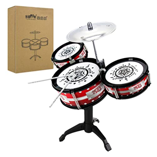 SAFIGLE Kleines Kunststoff-Trommel-Set Spielzeug für Kinder Playtron Kleines Baby-Trommel-Set Kind Mini-Musik-Trommel-Spielzeug Mini-Band-Rock-Set Musikinstrumente von SAFIGLE