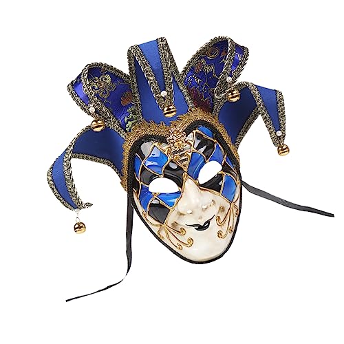 SAFIGLE Kostüm Vollgesichtsmaske karnevalsmasken venezianische masken venetian mask Maskerade Dekorationen dekorative Masken für die Wanddekoration Venezianische Vollgesichtsmaske Blue von SAFIGLE