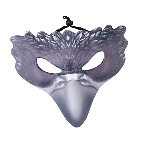 SAFIGLE Krähenmaske Halloween-masken Falken-cosplay Halloween-tier-cosplay-maske Lustige Maske Tiergesichtsmaske Adler Gesichtsmaske Krähe Kostüm Halbgesichtsmaske Maskerade-maske Eva von SAFIGLE