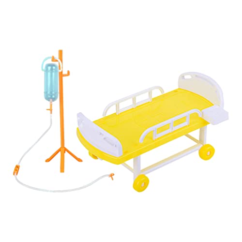 SAFIGLE 1 Set Simulation Medizinisches Bett Und Infusionsflasche Spielzeugset FüR Kinder, Arzt Spielzeug FüR Kreatives Rollenspiel Ab 3 Jahren von SAFIGLE