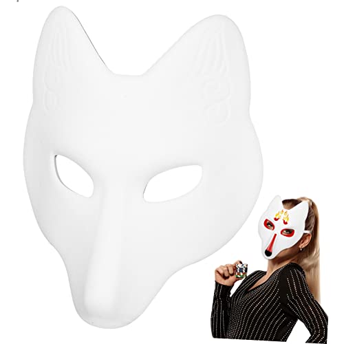 SAFIGLE Leere Fuchsmaske Weiße Maske Handbemalte Fuchsmaske DIY Maske Craft Mask von SAFIGLE