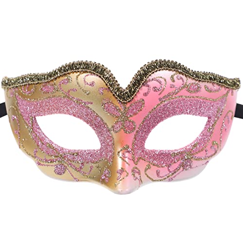 SAFIGLE Lustige Halloween-Maske -Ausrüstung Halloween-Party-Maske Kinder-Karnevalsmaske Maskerade-Maske Requisite Halbe Gesichtsmaske (Rosa) von SAFIGLE