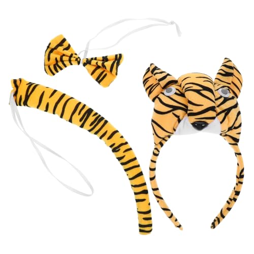 SAFIGLE Tiger Kostüm mit Tigerohren Stirnband und Fliege Atmungsaktiv Langlebig für Halloween Bühnenauftritte und Themenpartys Komfortabel und Vielseitig Kombinierbar SAFIGLE Tiger Kostüm mit Tigerohren Stirnband und Fliege Atmungsaktiv Langlebig für Halloween Bühnenauftritte und Themenpartys Komfortabel und Vielseitig Kombinierbar von SAFIGLE