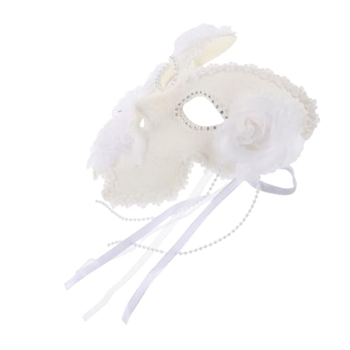 SAFIGLE Venezianische Tanzmaske Karnevalsmasken Weiße Maskerademaske Maskerademasken Maskerade Maske Karnevalsmaske Für Damen Halloween-maske Für Frauen Maskerademaske Weiß Plastik von SAFIGLE