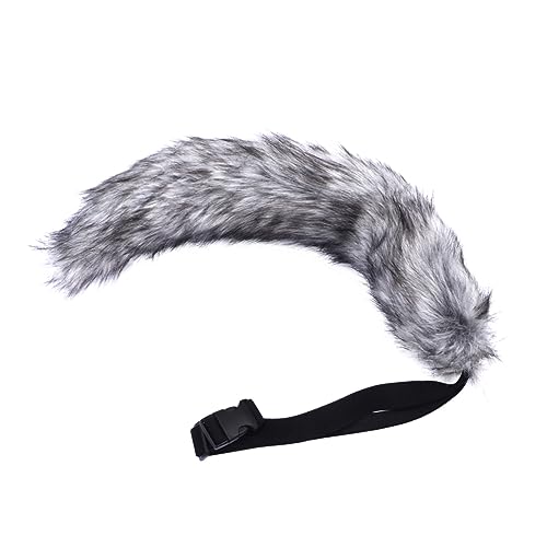 SAFIGLE Verstellbarer Faux Fur Fuchsschwanz Cosplay Kostüm Halloween Party Schwarz Biegsamer Kunstpelz für Karneval Fasching Tierkostüm Zubehör SAFIGLE Verstellbarer Faux Fur Fuchsschwanz Cosplay Kostüm Halloween Party Schwarz Biegsamer Kunstpelz für Karneval Fasching Tierkostüm Zubehör von SAFIGLE