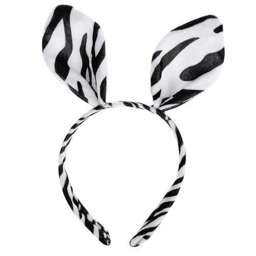 SAFIGLE Zebra Haarreif mit Plüsch Ohren Weiches Stirnband für Damen Kostüm Party Karneval Halloween Festival Haarschmuck Vielseitig Verwendbar Bequem und Auffällig SAFIGLE Zebra Haarreif mit Plüsch Ohren Weiches Stirnband für Damen Kostüm Party Karneval Halloween Festival Haarschmuck Vielseitig Verwendbar Bequem und Auffällig von SAFIGLE