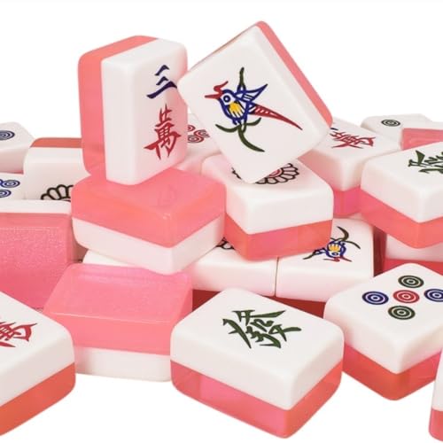 SAGELSHN Mahjong MahJongg-Spielstein-Set, Chinesisches Mahjong-Set, 144 Spielsteine, Großes Mahjong-Klassiker-Mah-Jongg-Spielset Mit Aufbewahrung Mahjong Spiel(A,40mm) von SAGELSHN