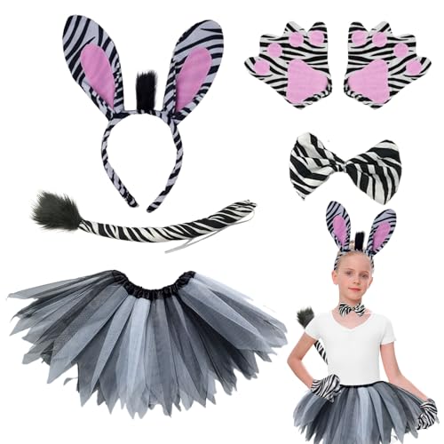 SAIIURV 5 Stück Zebra Kostüm Tierohren Schwanz Zoo Dschungel Kostüm Dschungel Unisex Adult JGA Halloween Bühnenauftritt cosplay Geburtstag SAIIURV 5 Stück Zebra Kostüm Tierohren Schwanz Zoo Dschungel Kostüm Dschungel Unisex Adult JGA Halloween Bühnenauftritt cosplay Geburtstag von SAIIURV