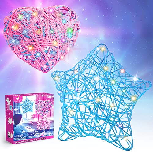 EUCOCO 3D String Art Kit, Basteln Mädchen 8 9 10 11 Jahre Spielzeug ab 6 7 8 9 Jahre Mädchen Geschenk Mädchen 6-12 Jahre Kinde Bastelset für Kinder von EUCOCO