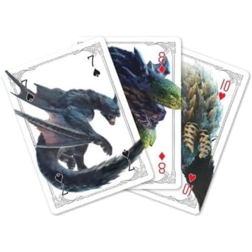 SAKAMI - Monster Hunter - World Ice - 52 Spielkarten - Poker, Kartenspiel, Deck, Playing Cards - original & lizensiert von SAKAMI