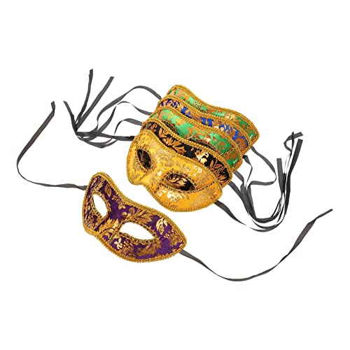 SAKURRDD Halloween-Masken, 6 Stück, Unisex, Retro-Maskenmasken, halbe venezianische Vintage-Masken, Karneval, Kostüm, Party, Zubehör, Kostümball/Hochzeit, Halloween-Party-Masken/292 von SAKURRDD