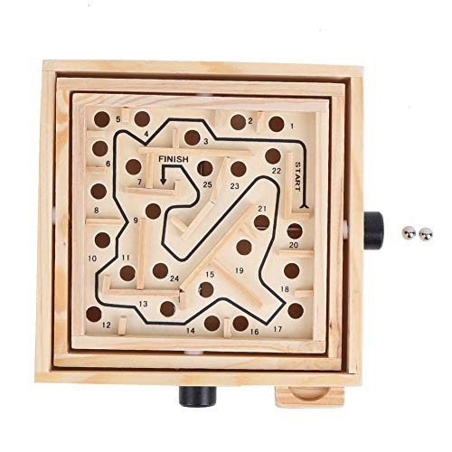 Labyrinth-Ball, Labyrinth-Spiel, Hölzernes Marmor-Labyrinth, Puzzle-Labyrinth-Ball, Hölzernes Kinder-Labyrinth-Brettspiel, Kind Balanciert (Ohye – Labyrinth-Trompete mit von SALALIS