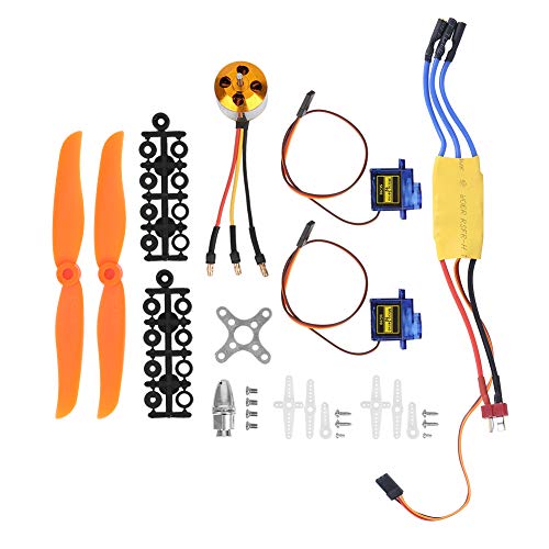 SALALIS A2212 2200KV Bürstenloser Motor 30A ESC für RC Starrflügelflugzeugzubehör(2200KV Motor + 6035 Propeller + 9G Servo + 30A ESC) (2212 KV2200 Motor + 6035 Propeller + 9g) von SALALIS