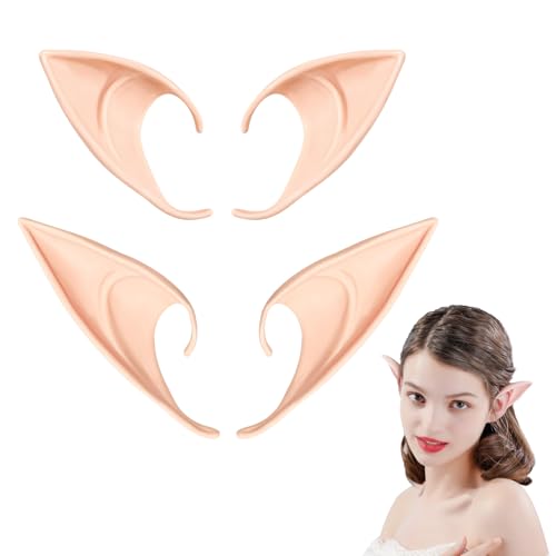 2 Paar Elfenohren, Elf Ears für Kinder und Erwachsene, Cosplay Fairy Elfen Ohren, für Karneval Halloween Kostüm Party Cosplay Zubehör von SALGIA