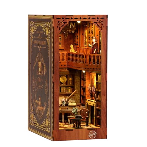 SANAAA DIY Book Nook Kit – Miniatur-Puppenhaus-Set mit Möbeln und LED-Licht, 3D-Puzzle aus Holz, Buchstützen, Modell-Sets für Erwachsene zum Bauen, Eternal (Traumhaus) von SANAAA
