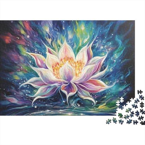 A Dreamy Lotus Blume 500 Puzzleteilige Für Erwachsene,Thema von Gott und Buddha Impossible Puzzle,Familien-Puzzlespiel 500pcs (52x38cm) von SANDUOHUA