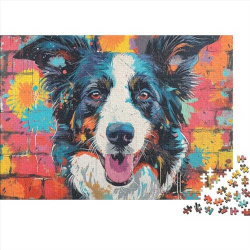 Australischer Schäferhund 300 Puzzleteilige Für Erwachsene,Pet Hund Puzzle Farbenfrohes Legespiel,Puzzle-GescHennek 300pcs (40x28cm) von SANDUOHUA