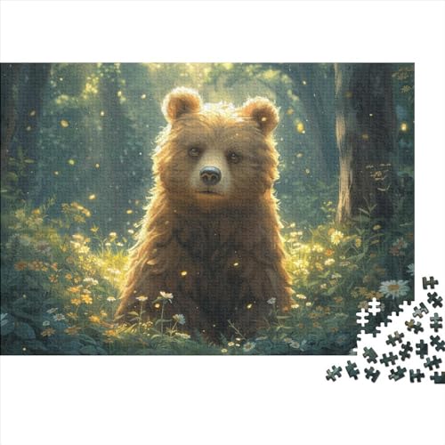 Autotoon Bär Puzzle 1000 Teile Erwachsener,Wildtiere im Dschungel Impossible Puzzle,Familien-Puzzlespiel 1000pcs (75x50cm) von SANDUOHUA