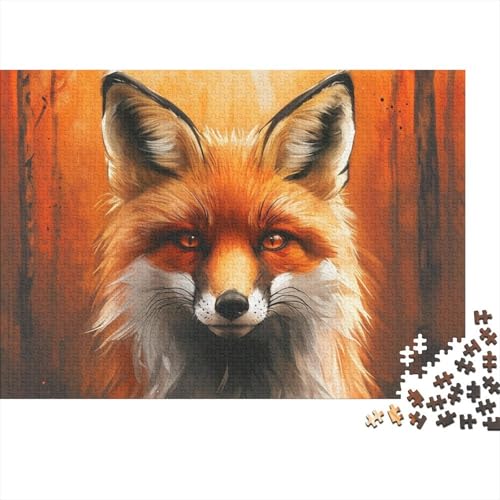 Autotoon Fuchs Puzzle 1000 Teile Erwachsener,Jungle Tiere Puzzle Farbenfrohes Legespiel,Familien-Puzzlespiel 1000pcs (75x50cm) von SANDUOHUA