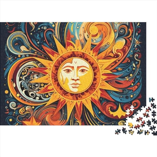 Autotoon Sun 300 Puzzleteile Für Erwachsene,Geometric Blume Impossible Puzzle,FamiliendekoRatteteionen 300pcs (40x28cm) von SANDUOHUA