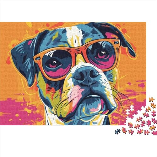 Britische BullHundgege Puzzle 300 Teile Erwachsener,english BullHundge Bull Hund Puzzle Farbenfrohes Legespiel,Puzzle-GescHennek 300pcs (40x28cm) von SANDUOHUA