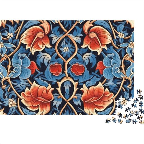 Colorful Blume Chart 500-teiliges Puzzle Für Erwachsene,polygonal Blume Impossible Puzzle,FamiliendekoRatteteionen 500pcs (52x38cm) von SANDUOHUA