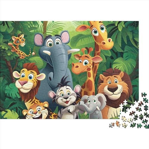 Elefant, Changjin Hirsch 1000 Puzzleteilige Erwachsener,Precious Wildtieres Puzzle Farbenfrohes Legespiel,Puzzle-Geschenk 1000pcs (75x50cm) von SANDUOHUA