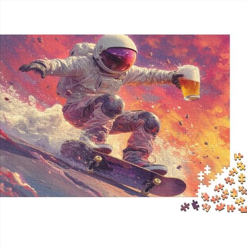 Extreme Sport Ölgemälde 300 Puzzleteilige Für Erwachsene,Skifahren Puzzle Farbenfrohes Legespiel,Puzzle-GescHennek 300pcs (40x28cm) von SANDUOHUA